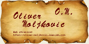 Oliver Moljković vizit kartica